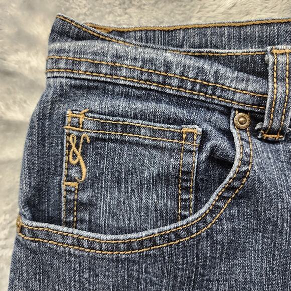 Style&Co Jeans Womens 8S SHORT Blue Dark Wash Natural Fit Mid Rise Straight Leg - Picture 2 of 14